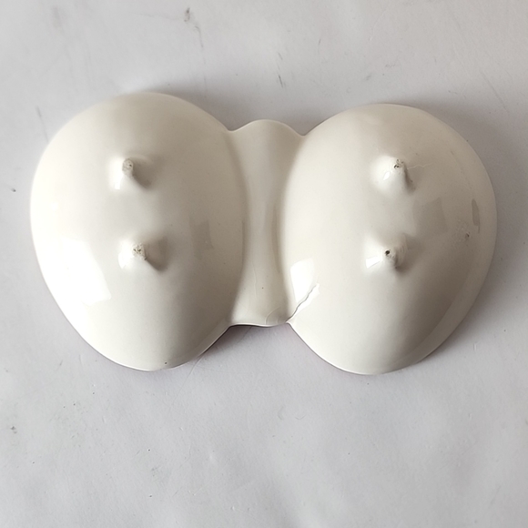 Vintage 1950s strawberry ceramic double spoon rest - Picture 5 of 5